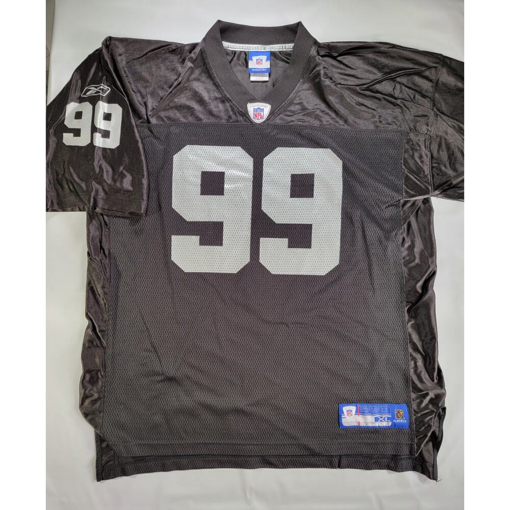 Reebok Jersey Oakland Raiders Warren Sapp 99 Black NFL Size XL
